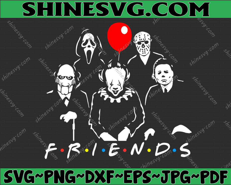 Friends Horror Movie Creepy Halloween Horror Team SVG PNG EPS Cameo ...