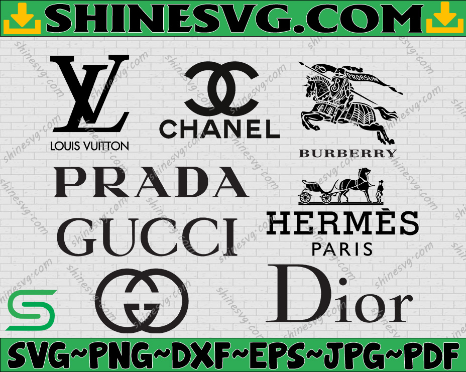 Logo Fashion brand Bundle: Louis Vuitton svg, Chanel svg, Burberry svg ...